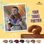 TAINPAR  U Shaped Memory Foam Travel Neck and Neck Pain Relief Comfortable Super Soft Orthopedic Cervical Pillows - Brown